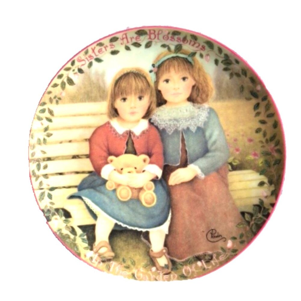 Collector's Plate"Sisters Are Blossoms" Kindred Moments -First Issue Certificate